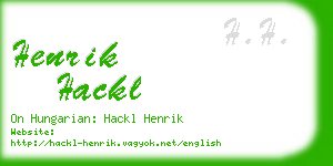 henrik hackl business card